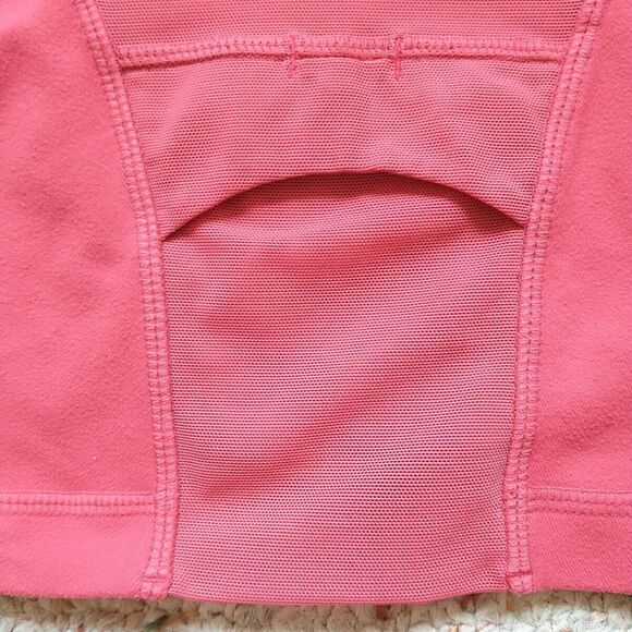 LULULEMON Athletic Deep V Tank 8 Red Mesh Pocket Faux Wrap Yoga - Picture 6 of 9
